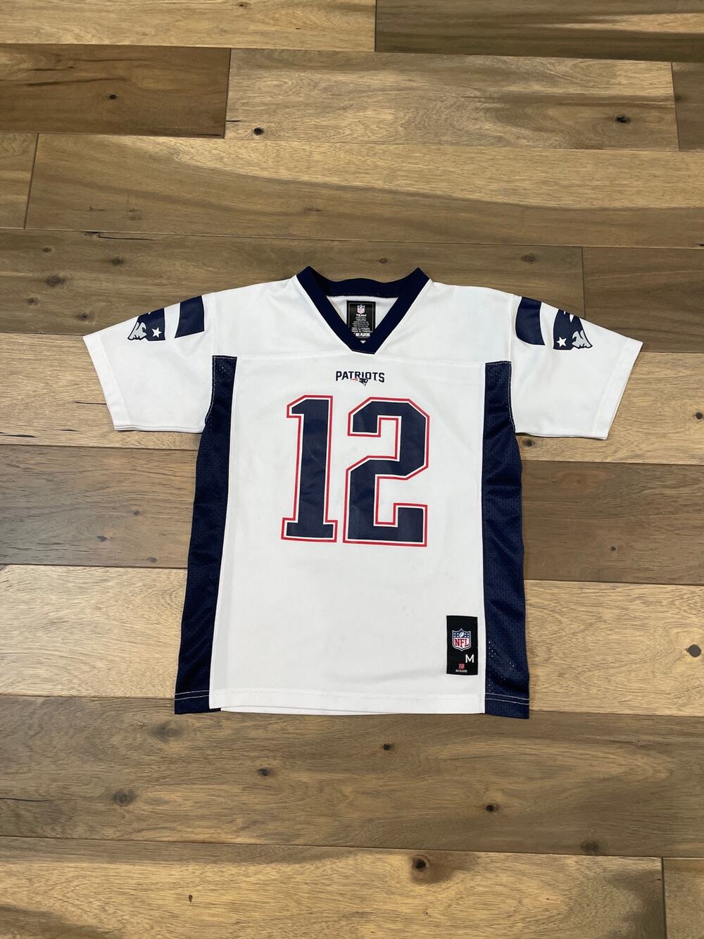 NFL Team Apparel Tom Brady #12 Youth Jersey Size M White